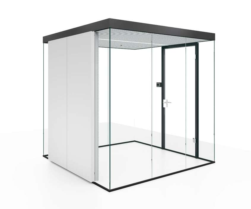 room-in-room 3D glass corner