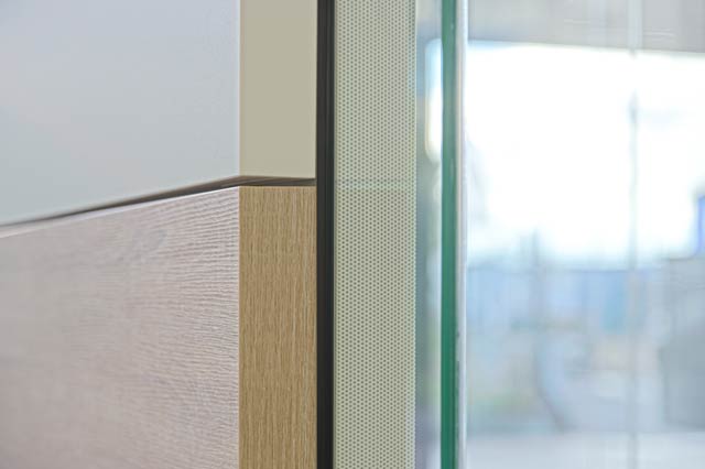 Glass wall medium sound insulation Decorative element