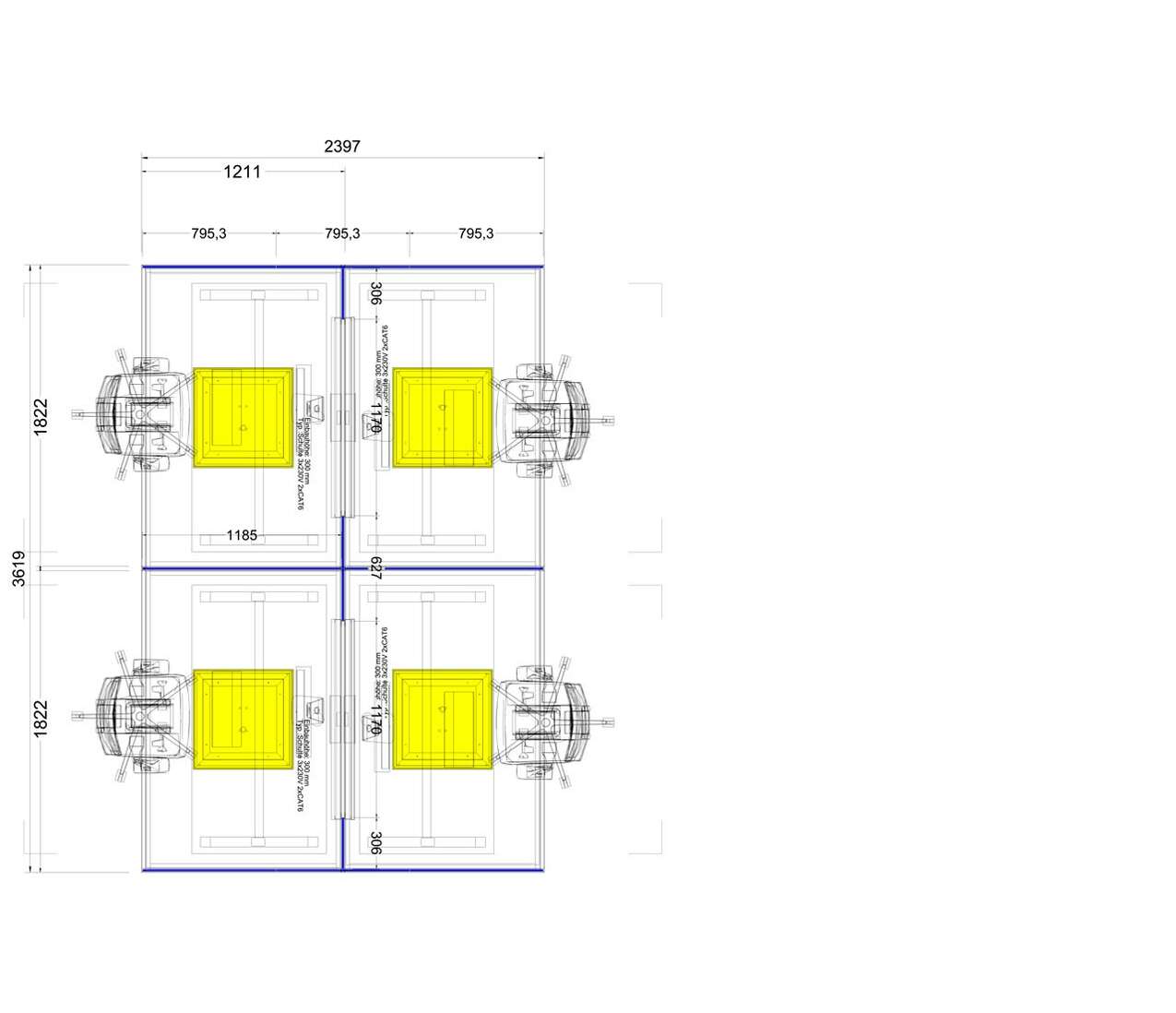 [Translate to english:] silentWORK face 2 face 4 Arbeitsplätze GR