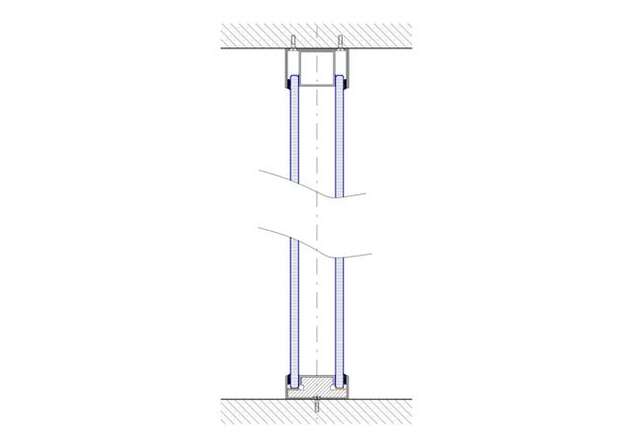 Glass wall double glazed construction