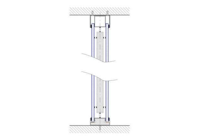Glass wall double glazed Decorative element