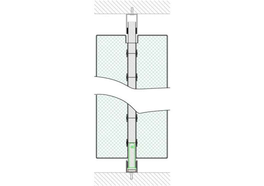 Trägerelement für Absorber oder Dekorplatten in Glaswand