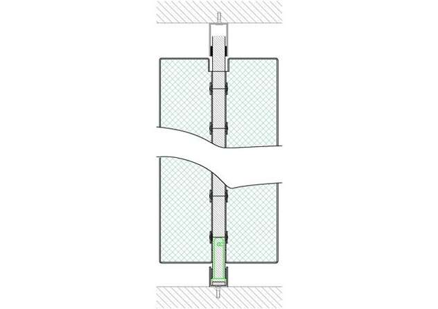 Glass wall construction Acoustic Element