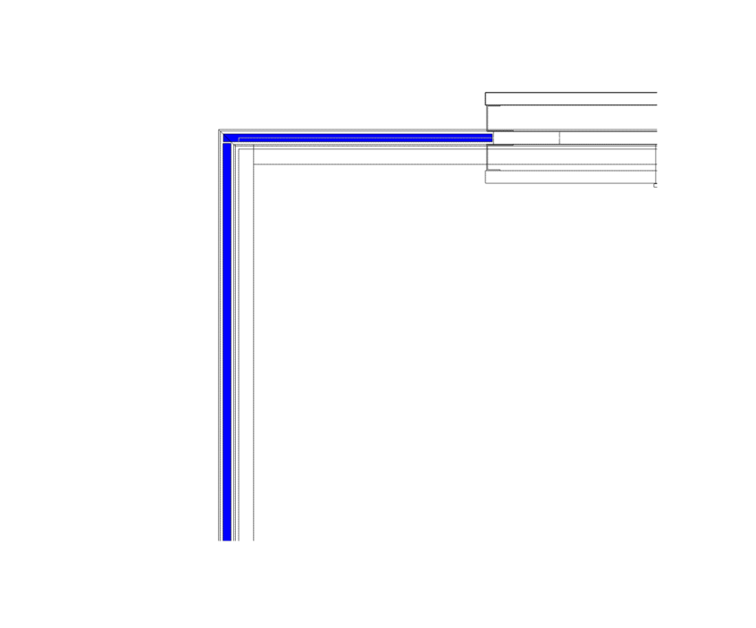 Raum-in-Raum Glas zu Glas Ecke