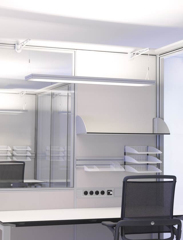 Raumgliederung als autarkes System Raumgliederung mit Licht und Elektrifizierung