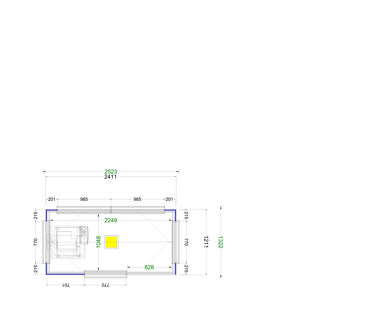 Raum-in-Raum Druckerbox