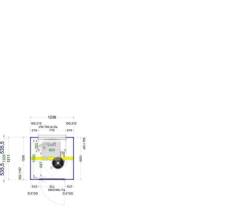 Think Tank floor plan 1 person telephone booth