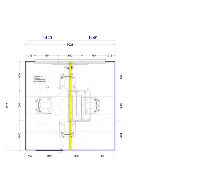 2D Plan Thinktank 9 m²