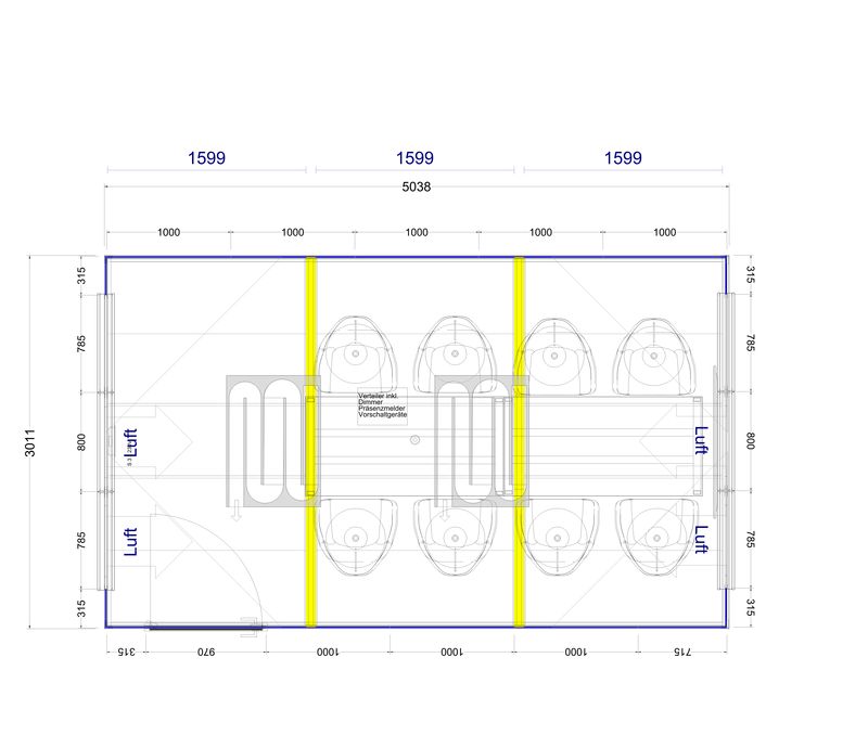 2D Plan für 15 m² Thinktank